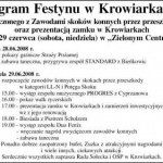 Program Festynu w Krowiarkach